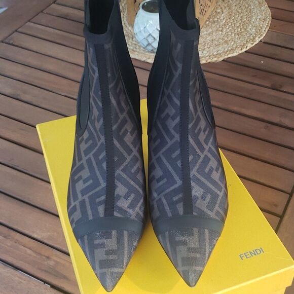 FENDI Zucca Ankle FF Monogram Boots - Picture 10 of 10